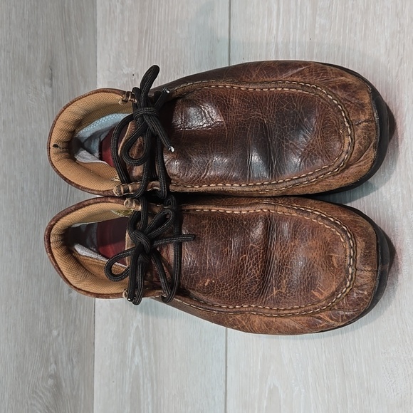 Twisted X Men's High Top Brown Leather Shoes Moc Driving Boots Sz 9M - Picture 3 of 13